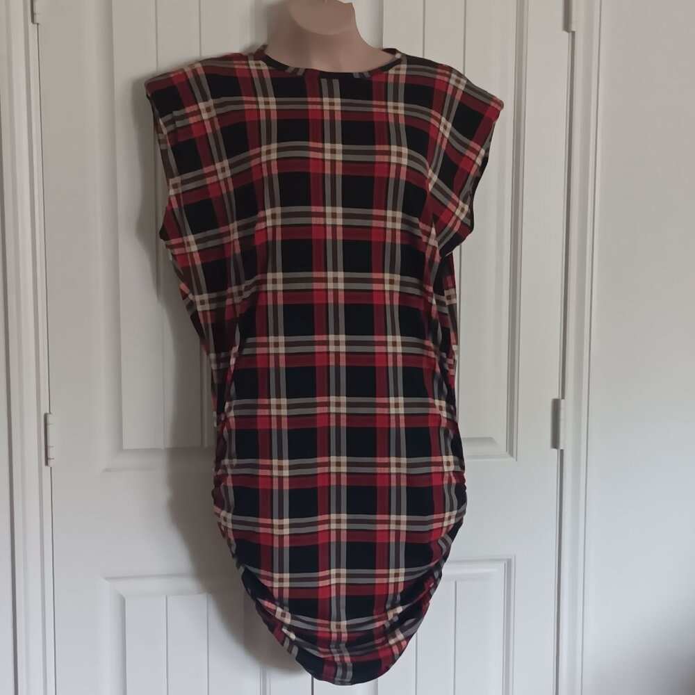 Shein Curve Plaid Sleeveless Dress 2XL